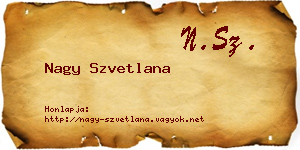 Nagy Szvetlana névjegykártya