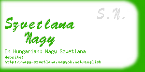 szvetlana nagy business card